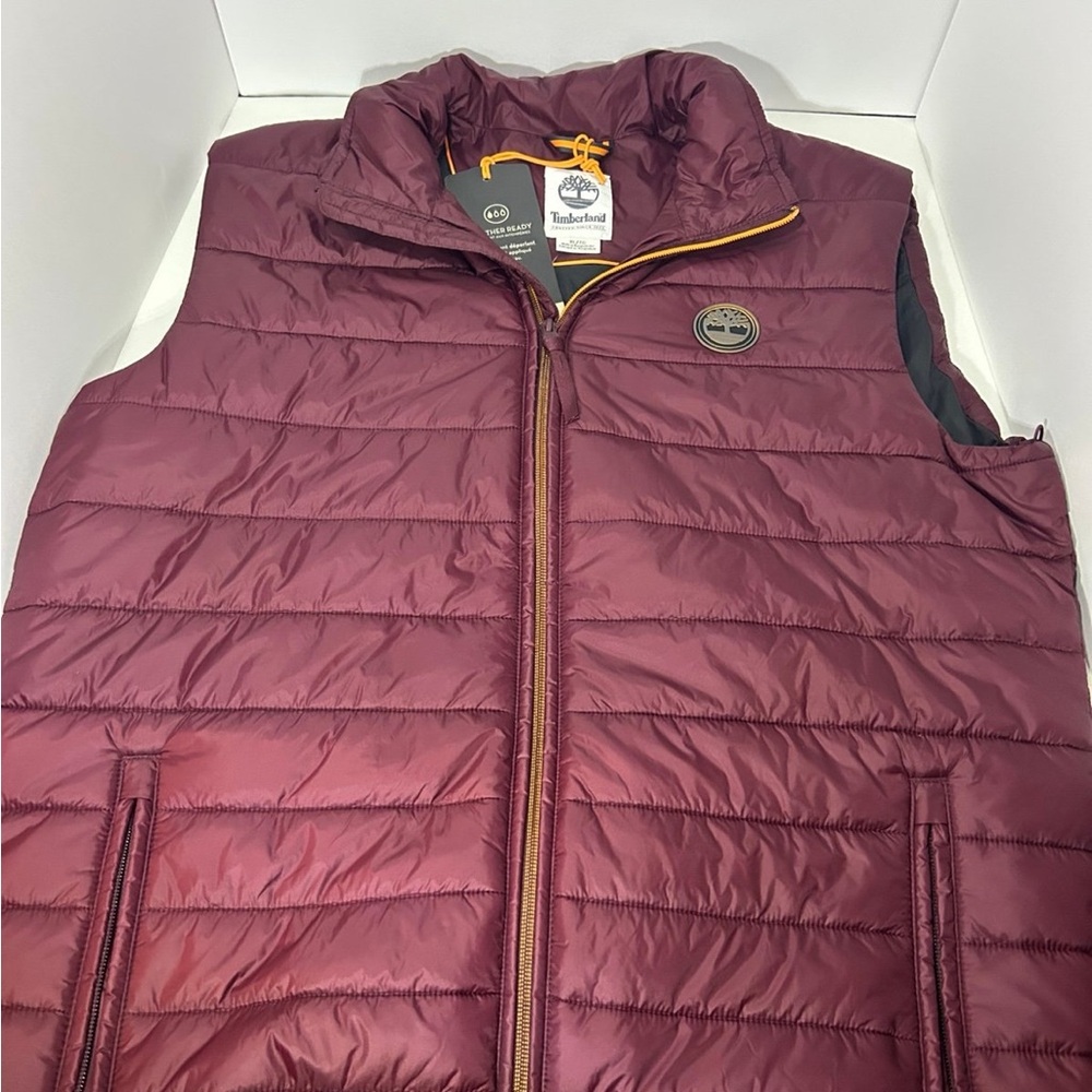 Timberland Burgundy Puffer Vest
